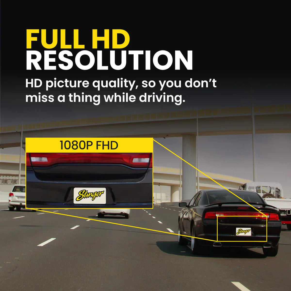 Stinger OPSIS™ Universal Full HD Front & Rear Dash Camera