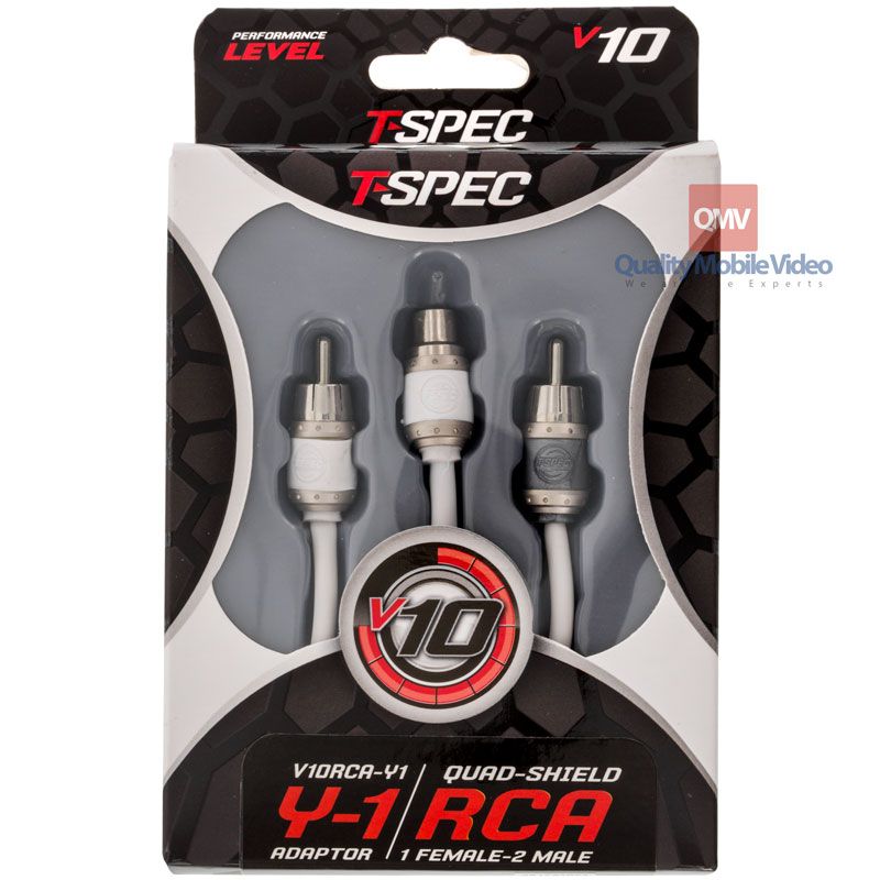 T-Spec V10RCA-Y1 V10 Series RCA Y-Cable (1) Female to (2) Male Connector