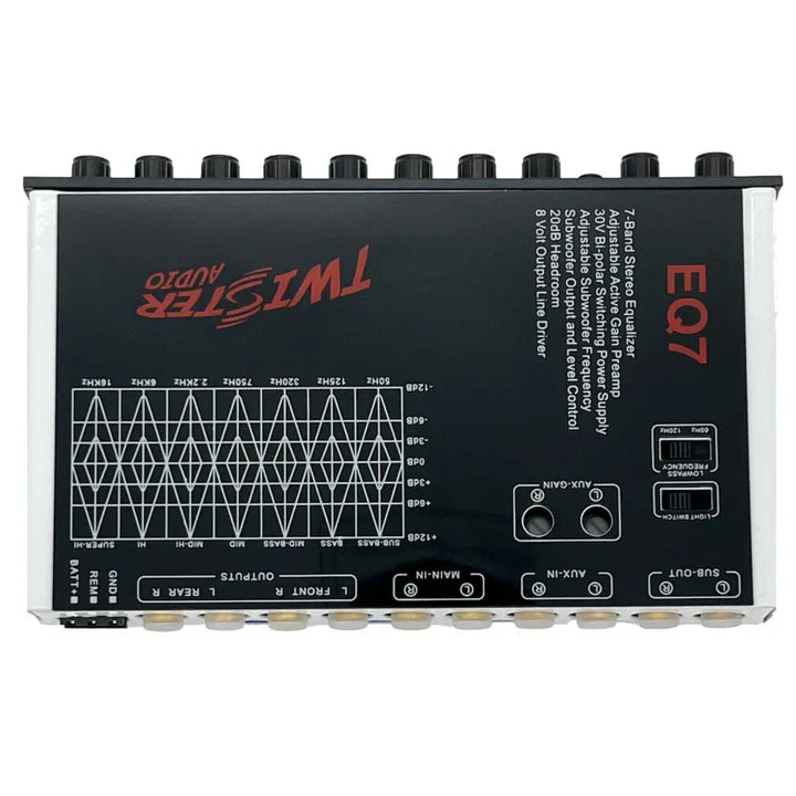 TWISTER AUDIO 7 BAND EQ WITH SUBWOOFER CONTROL (EQ7)