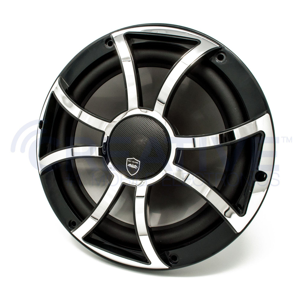 Wet Sounds REVO 10CX XS-B-SS Black & Stainless XS Grill 10 Inch Marine High Performance LED Coaxial Speakers (pair)