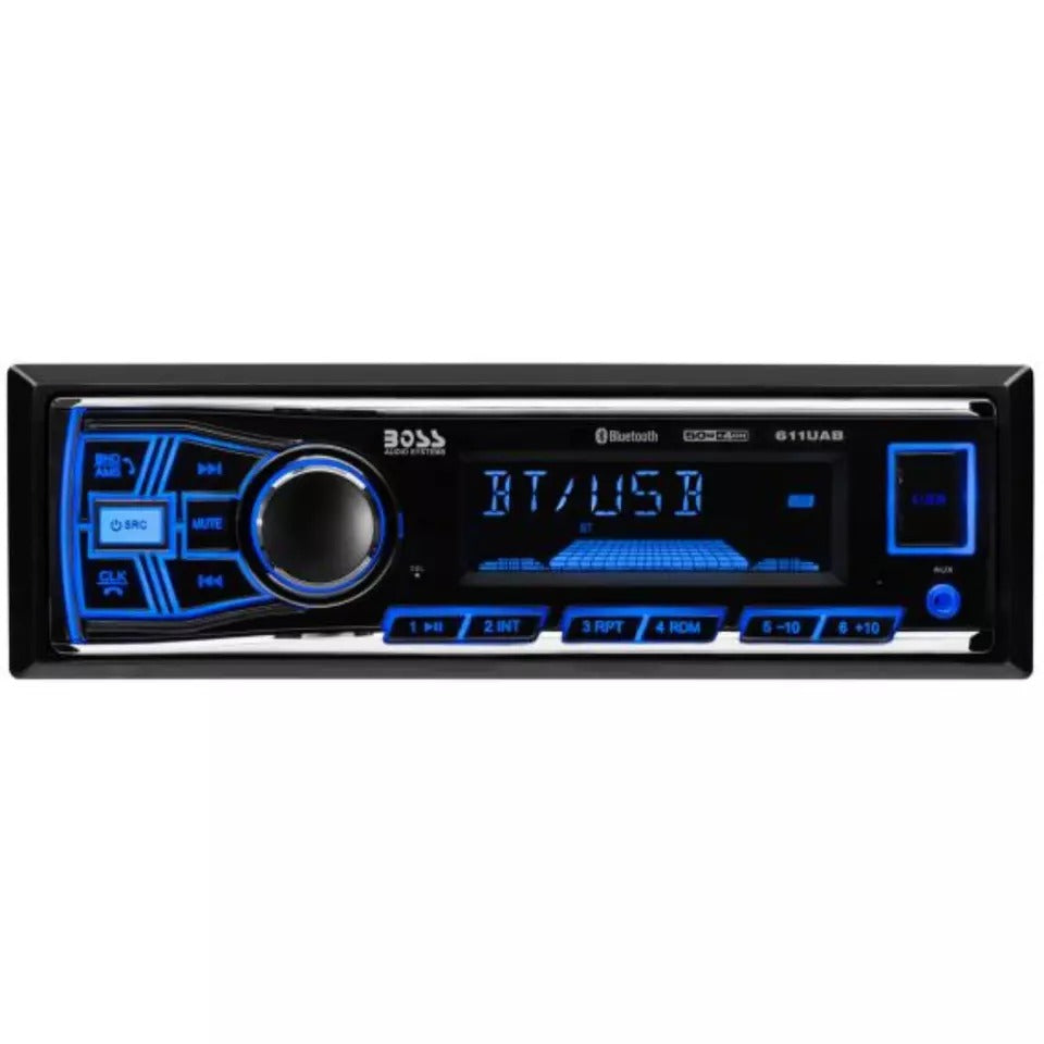 Boss Audio 611UAB 1-DIN Mechless Bluetooth USB/MP3 Digital Multimedia Receiver
